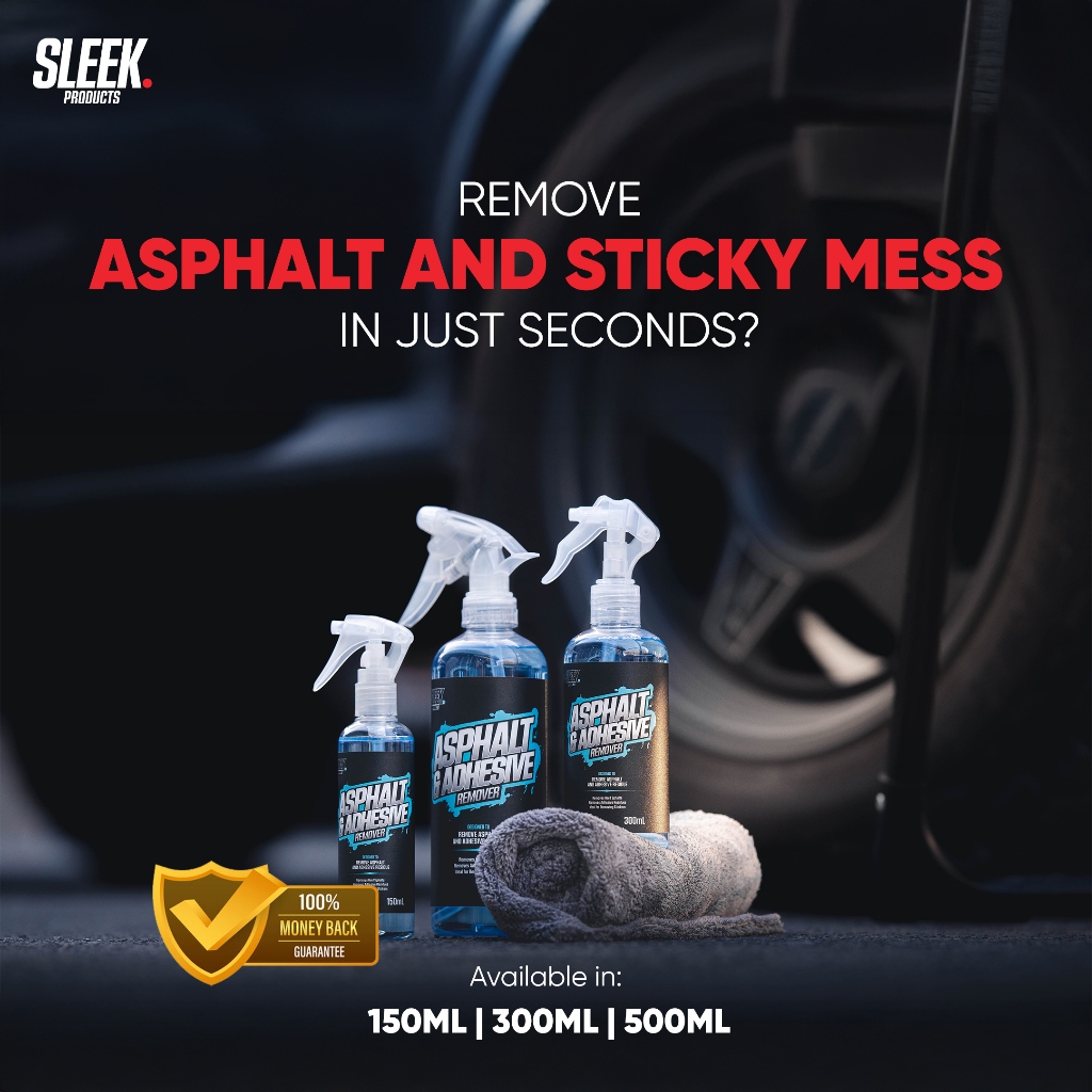 Sleek Products Asphalt & Adhesive Remover – Heavy Duty Cleaner for Tar ...