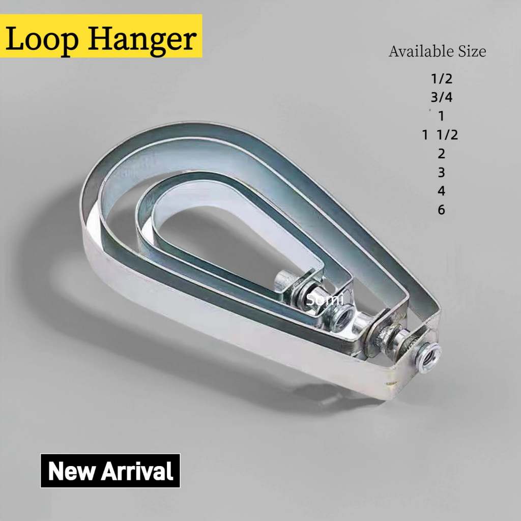 Loop Hanger Galvanizes Heavy Duty Pipe Hanger With Nut 1/2'' , 3/4'', 1 ...