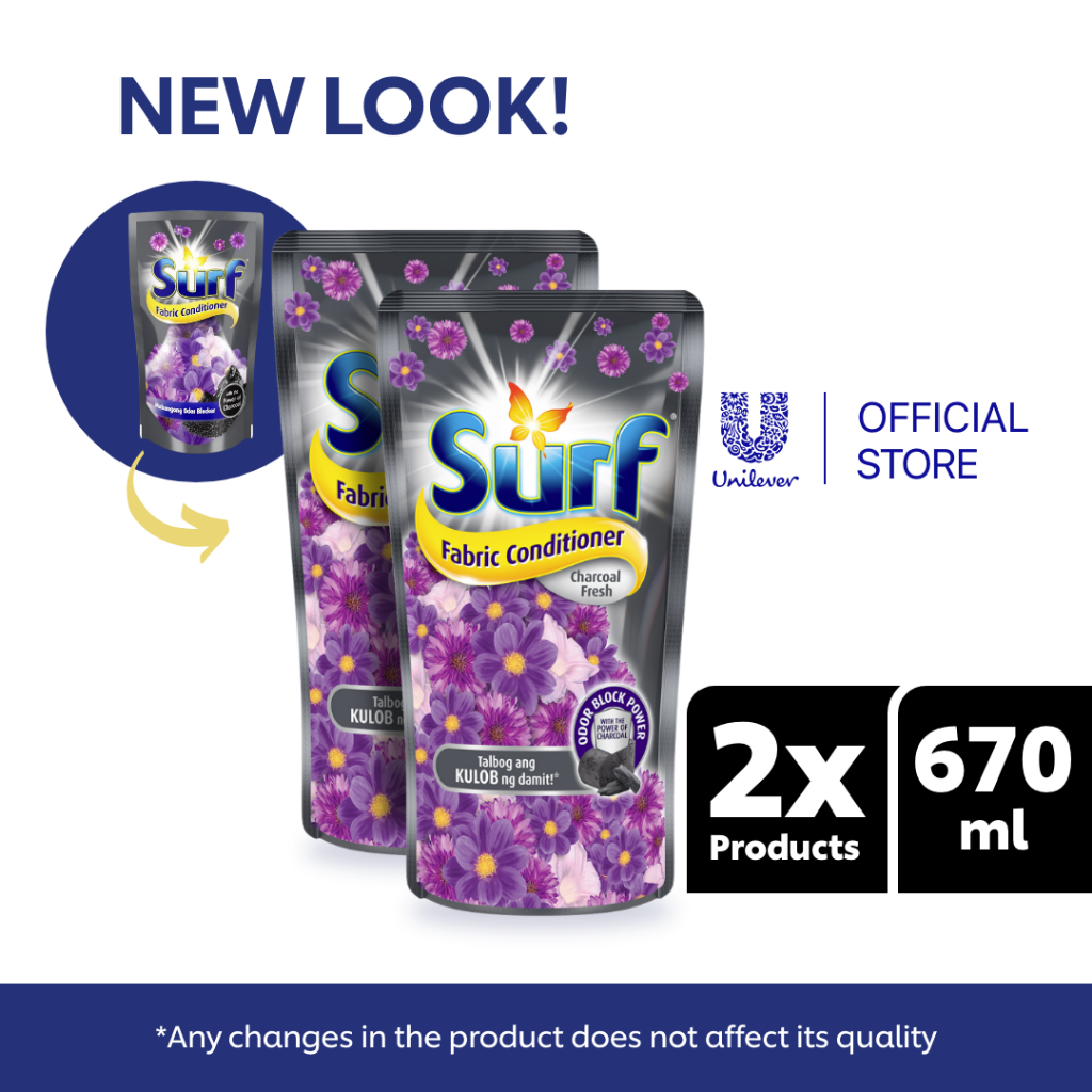 [BUNDLE OF 2] Surf Laundry Fabric Conditioner Charcoal Fresh 670ML ...