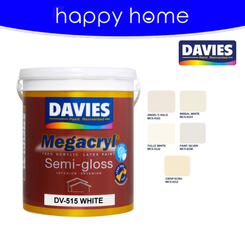 Davies Megacryl Semi-Gloss 100% Acrylic Latex Paint Interior/Exterior ...