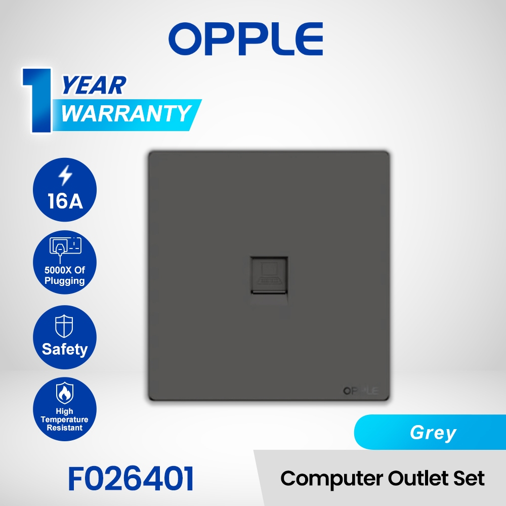 OPPLE Data CAT6 Computer Outlet Grey | Shopee Philippines