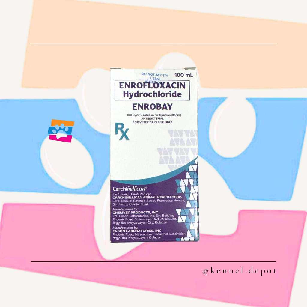 ENROBAY (Enrofloxacin) Antibacterial Injectables Solutions for Dogs ...