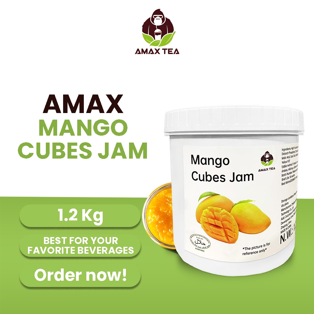 Amax Mango Cubes Jam 1.2kg for Fruit Tea, Smoothies, Yogurt Shakes ...