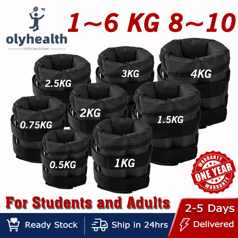 (Pair) Set Leg Ankle Weights 1~6 KG 8~10 Wrist Iron For Adjustable ...