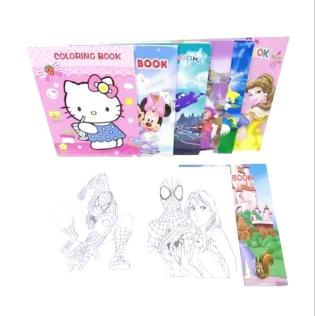 Coloring Book Assorted Designs (10pcs per Pack) | Shopee Philippines
