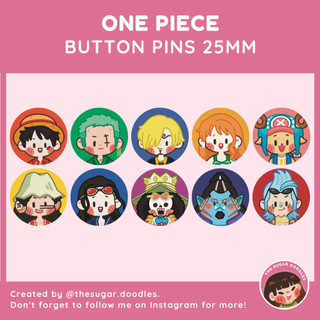 One Piece Button Pin 25mm | Shopee Philippines