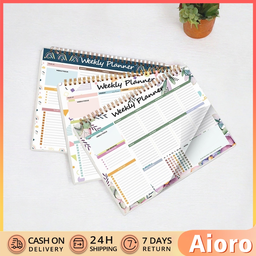 To Do List Notepad B5 Spiral Bound Undated Daily Planner 52 Sheets ...