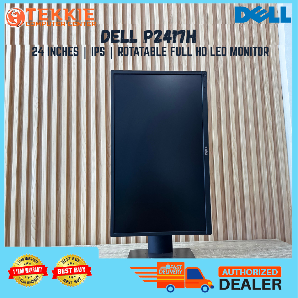DELL P2417H 24 INCHES IPS ROTATABLE FULL HD LED MONITOR | HDMI VGA AND ...