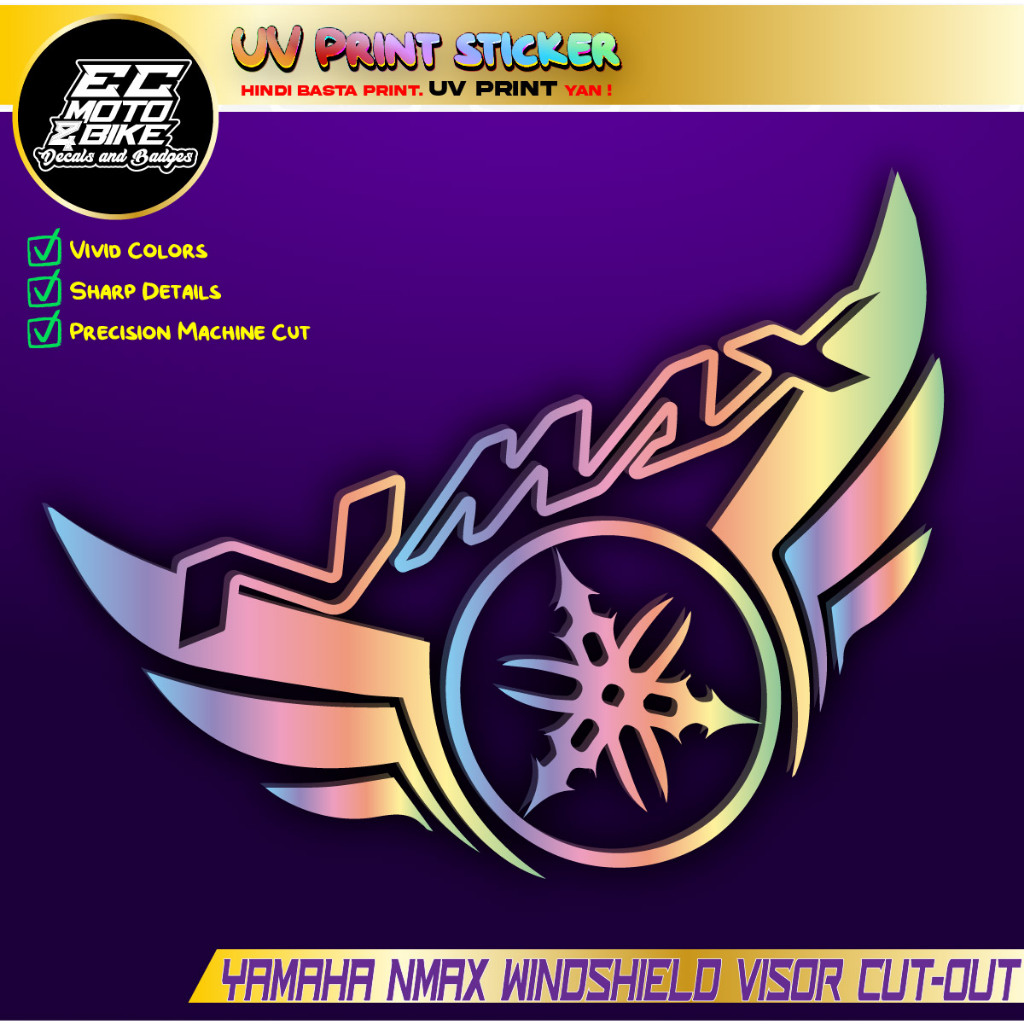NMAX V2 Windshield Visor Sticker – Yamaha Motorcycle Vinyl Decal ...