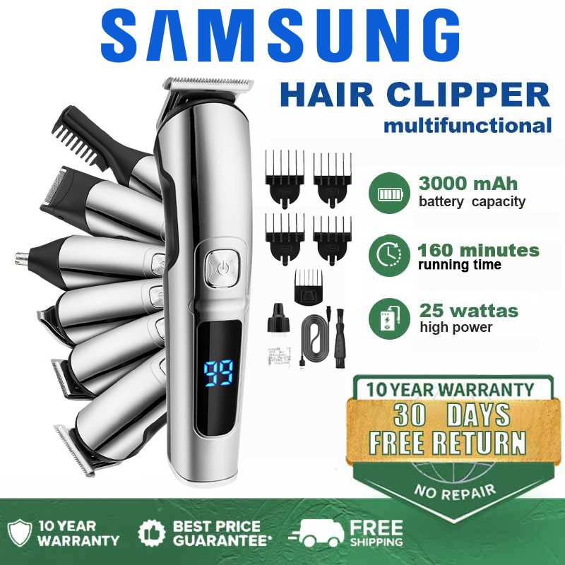 SAMSUNG 11 In 1 Hair Clipper Electric Rechargeable Men Wireless Hair ...