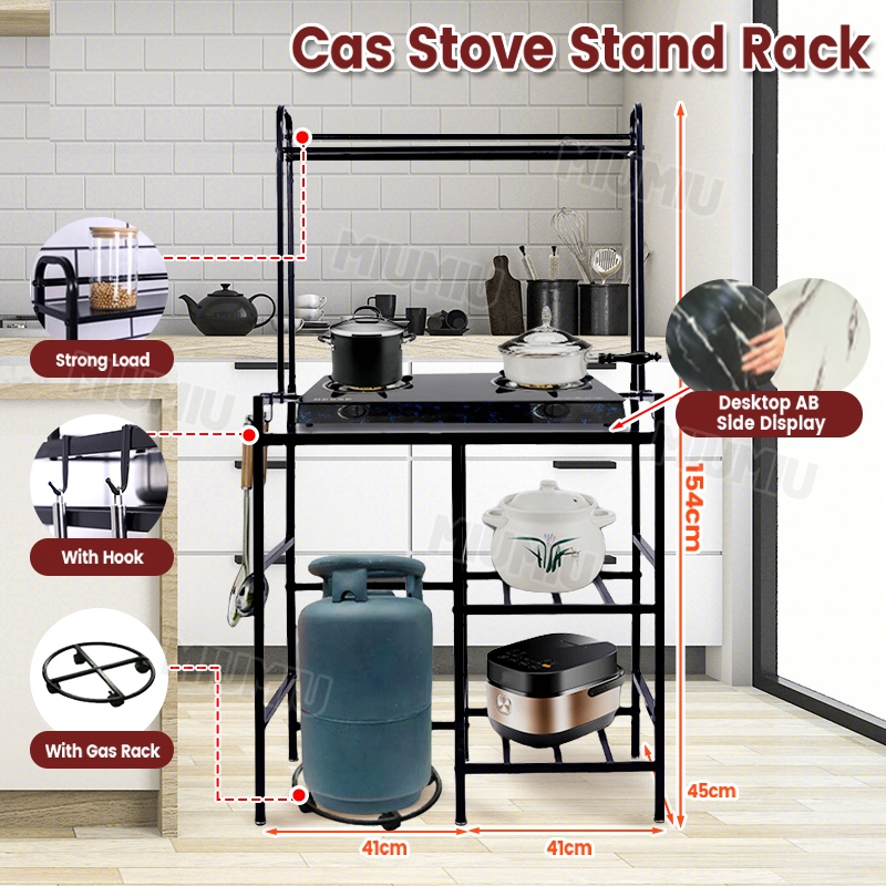 Thickening Stainless Gas Stove Stand Rack Stainless multi-layer gas ...
