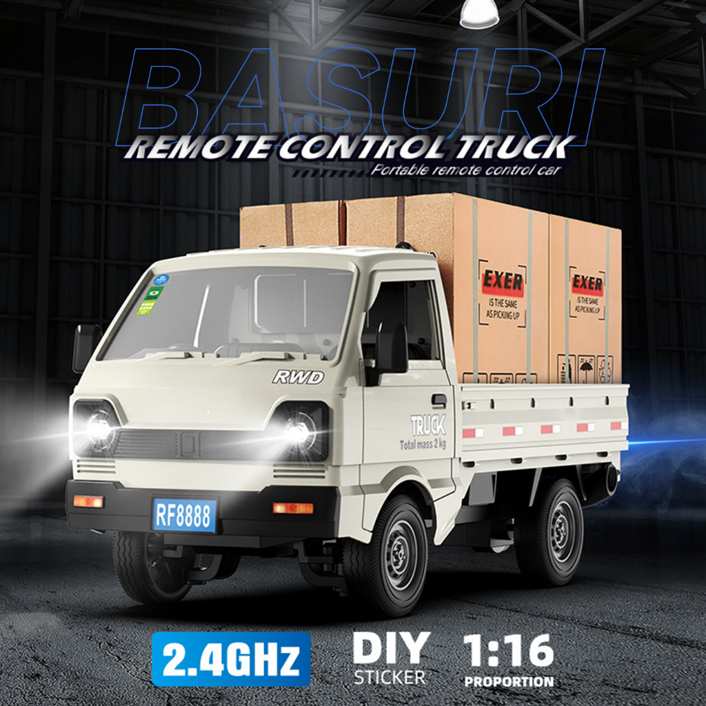 Spray Remote Control Van Drift Simulation Cargo Truck With Led Light RC ...