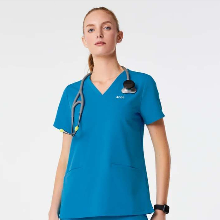 FIGS Women Casma Scrub Top Extreme Blue | Shopee Philippines