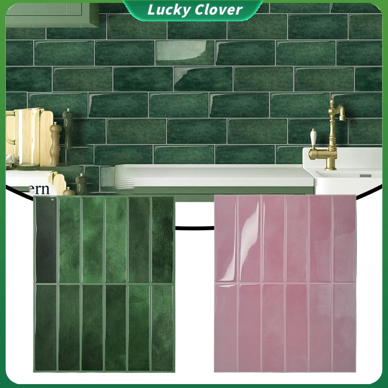 Self Adhesive Tile Wall Stickers 3D Tile Pattern Stickers Waterproof ...