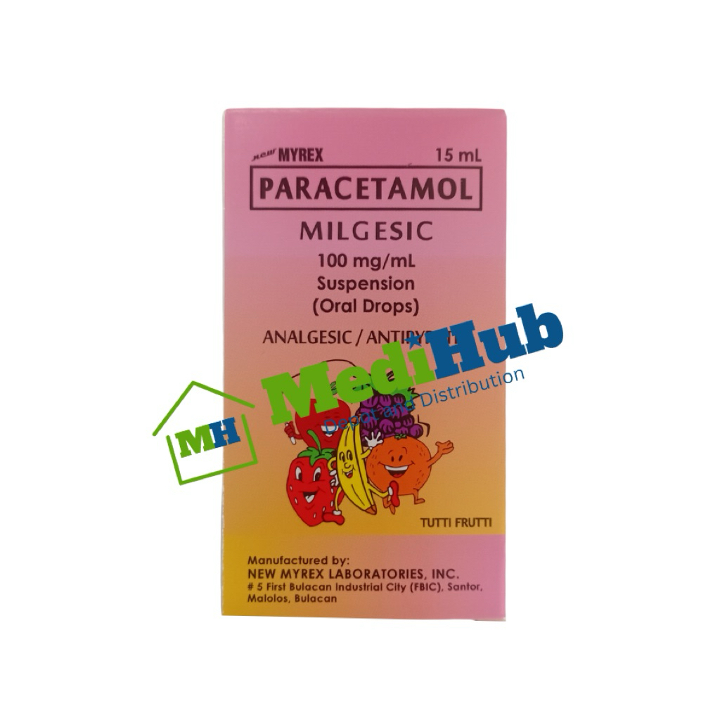 Paracetamol 100mg/5ml Drops MILGESIC | Shopee Philippines