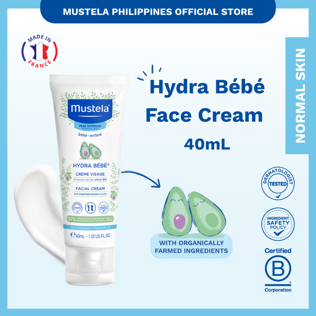 Mustela Hydra Bebe Face Cream 40ml - Naturalness | Shopee Philippines
