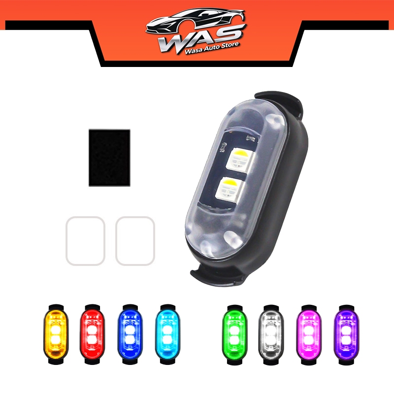 Wireless Remote LED USB Rechargeable Safety Warning Light, 8-Mode RGB ...