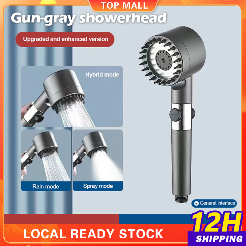 High Pressure Shower Head With Filter Adjustable 3 Mode Shower Massage ...