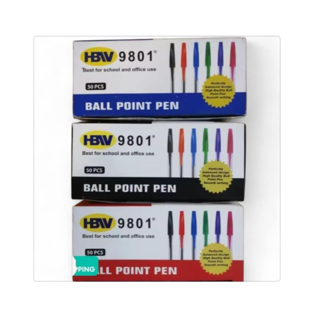 HBW 9801 ( 1 box/50 pcs) available in red,black & blue | Shopee Philippines