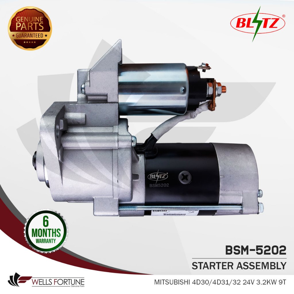 MITSUBISHI 4D30 4D31 4D32 24V 9T 3.2KW BLITZ STARTER ASSEMBLY (1PC ...