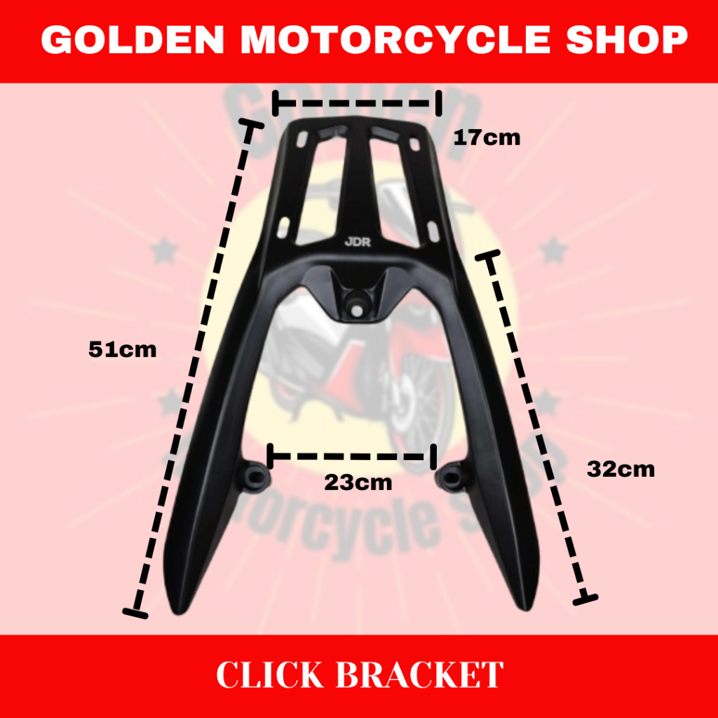 KOMINIE/JDR MOTORCYCLE TOP BOX BRACKET FOR HONDA CLICK 125/150 V2-V4 ...