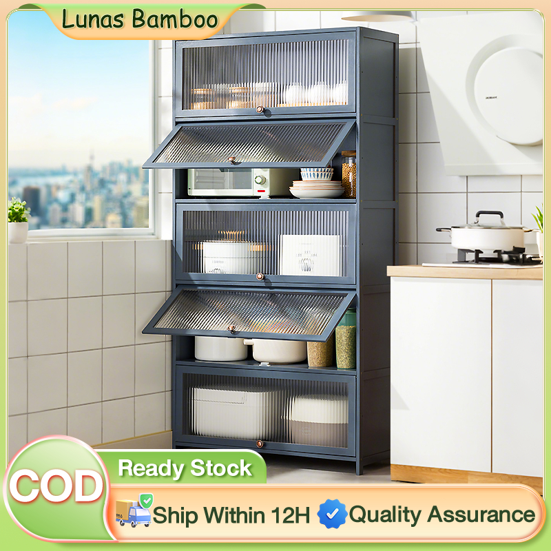 Kitchen Dust Cabinet Rack Dustproof Storage Cabinet Multi-function Rack ...
