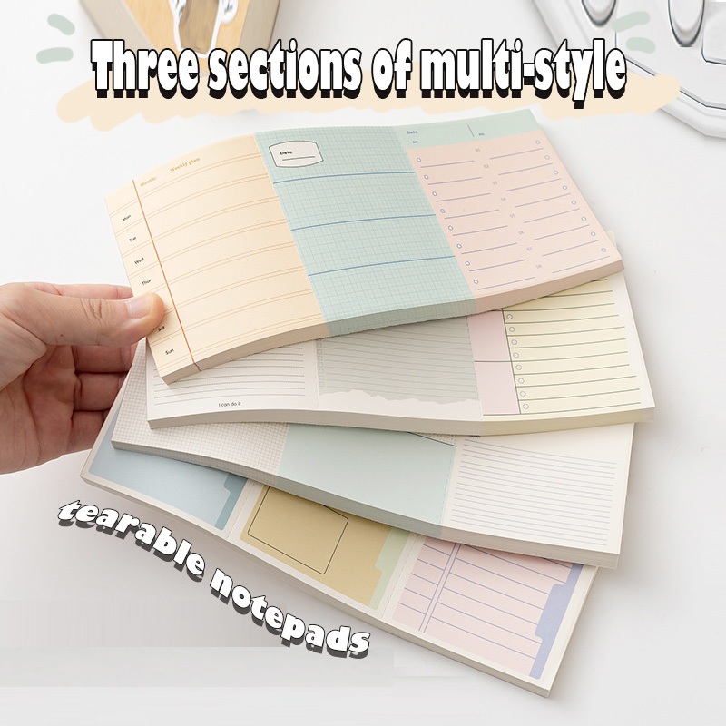 240 Sheets Tearable Sticky Note Notebook Three Designs Thick Paper for ...