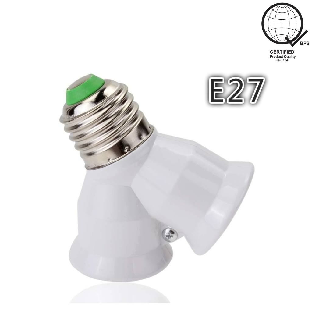 Screw E27 LED Base Light Lamp Bulb Socket E27 to 2-E27 Splitter Adapter ...