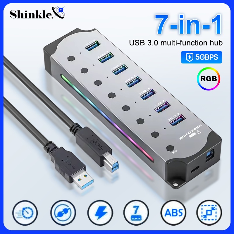 Shinkle Hub extender computer multi interface extender USB 3.0 hub 7 ...