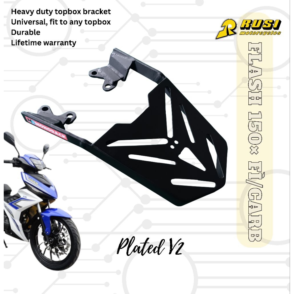 Rusi Flash 150 Fi/Carb Flash 150x/ Flash150 Stay Grab Topbox Bracket ...
