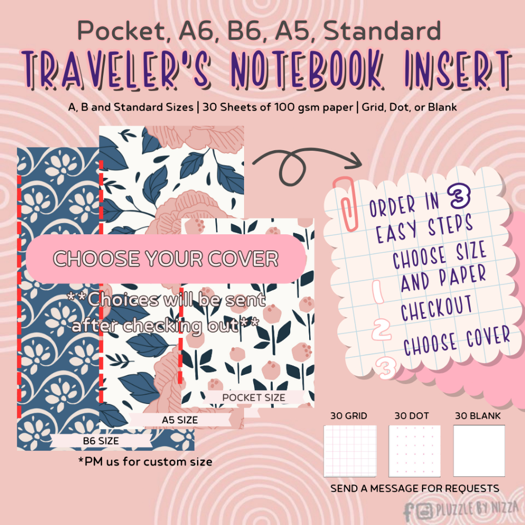 Pluzzle | Pocket, A6, B6, A5, Standard | Custom Traveler’s Notebook ...