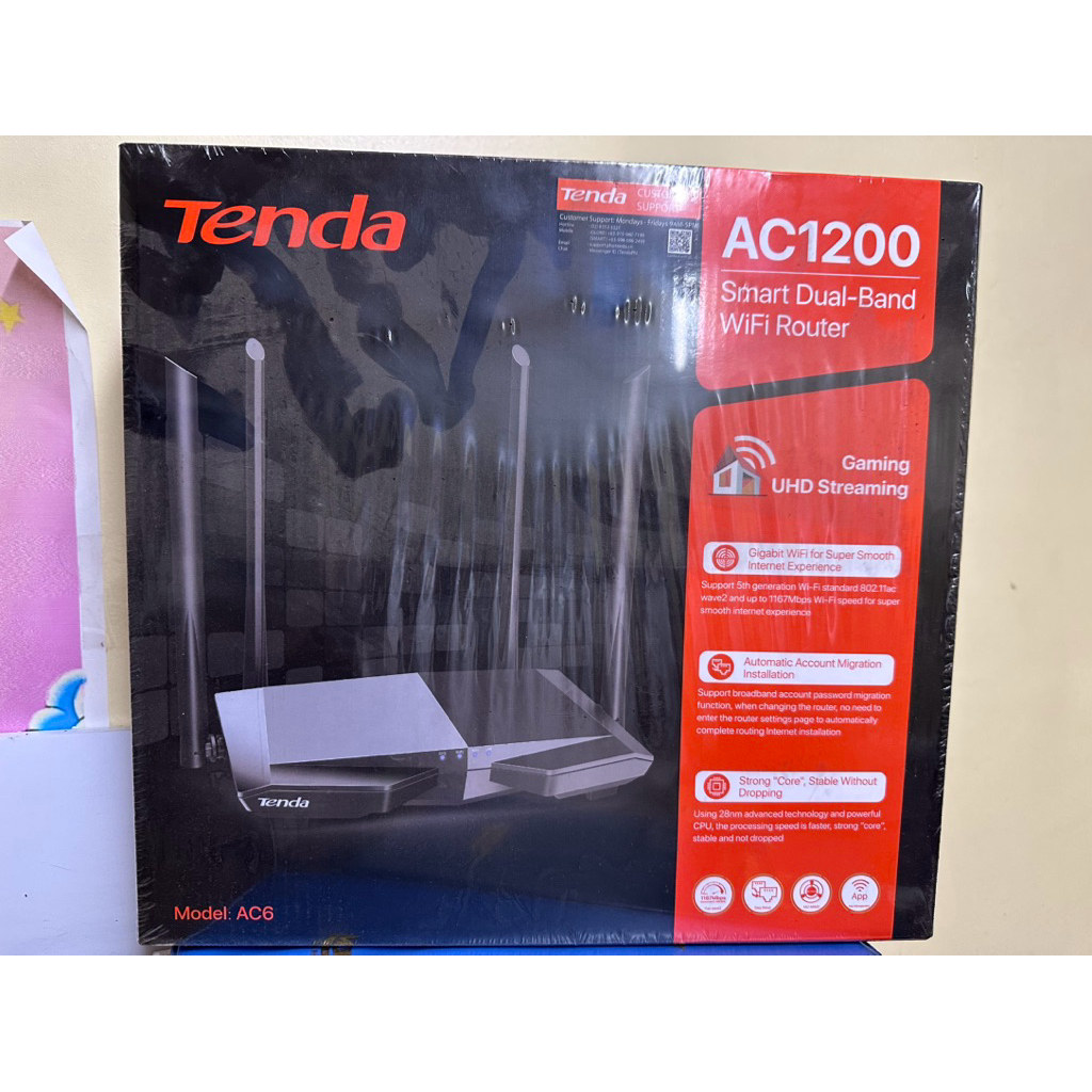 Tenda AC6 1200Mops Dual Band Wireless Router -English version | Shopee ...