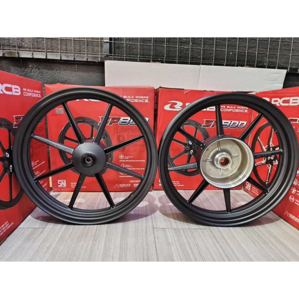 RCB MAGS SET RB8 MATTE BLACK FOR CLICK 125 / 150 SPORT RIM ...