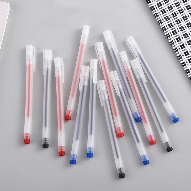 Neutrale Gel Pennen - 5 Stuks Klikpen Snel Drogende Schrijfpennen