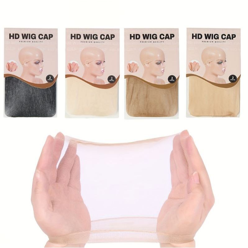 2PCS/set HD Invisible Wig Cap Wig Hair Net HD Transparent Lace Stretch ...