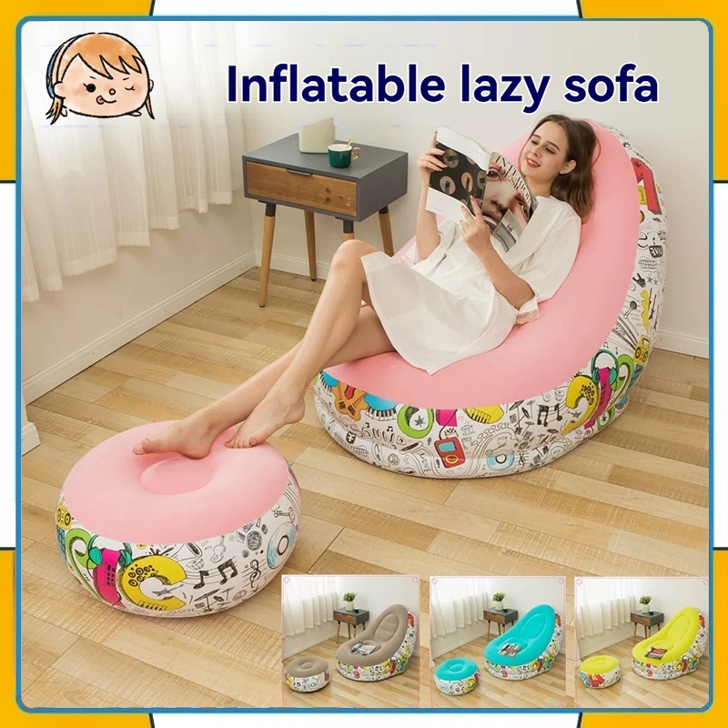 Inflatable Sofa with Sofa Chair Set Free Air Pump Inflatable Sofa Chair ...
