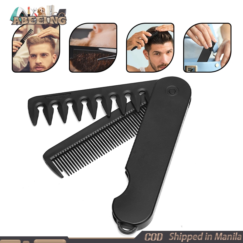 Folding Pocket Combs Matte Finish Anti Slip Grip Compact Hair Styling ...