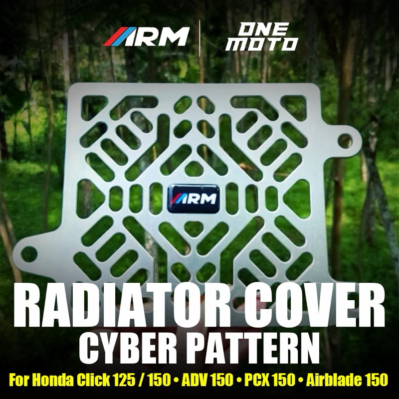 ARM ALUMINUM RADIATOR COVER CYBER PATTERN (NMax v1 v2 / Click 125 150 ...