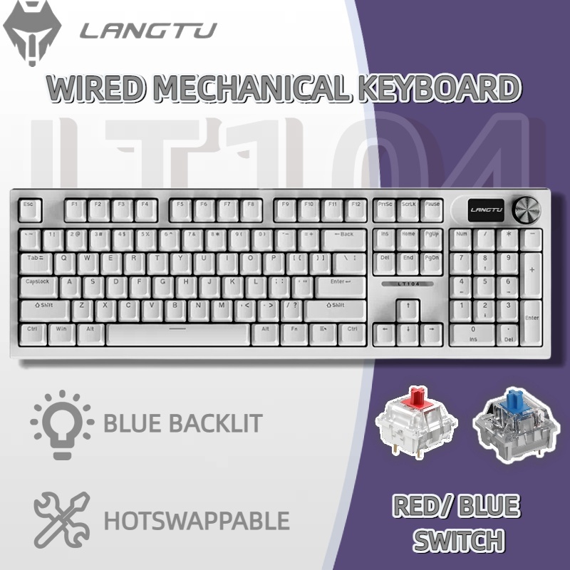 LANGTU LT104 Logo Screen 5Pin HotSwappable Knob volume control White ...