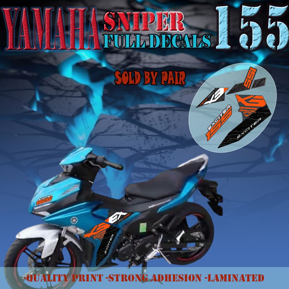 NEW YAMAHA SNIPER155 EXCITER DESIGN FULL DECALS STICKER/ YAMAHA ...