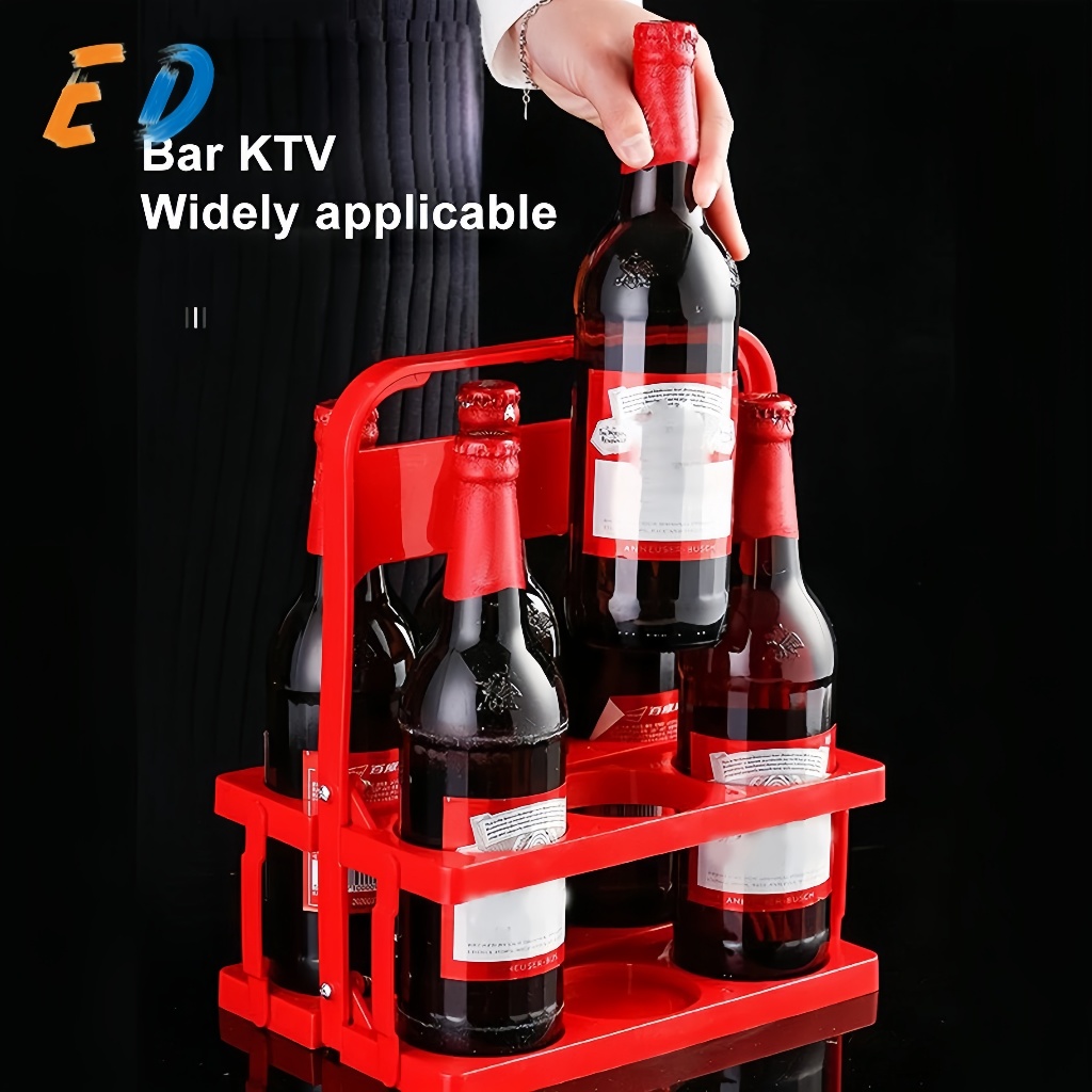 Beer Basket Folding Plastic Beer Storage Basket Beer Bottle Rack ...