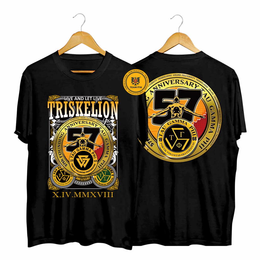 TEAM ITIK CLOTHING TAU GAMMA PHI GRAND FRATERNITY TRISKELION