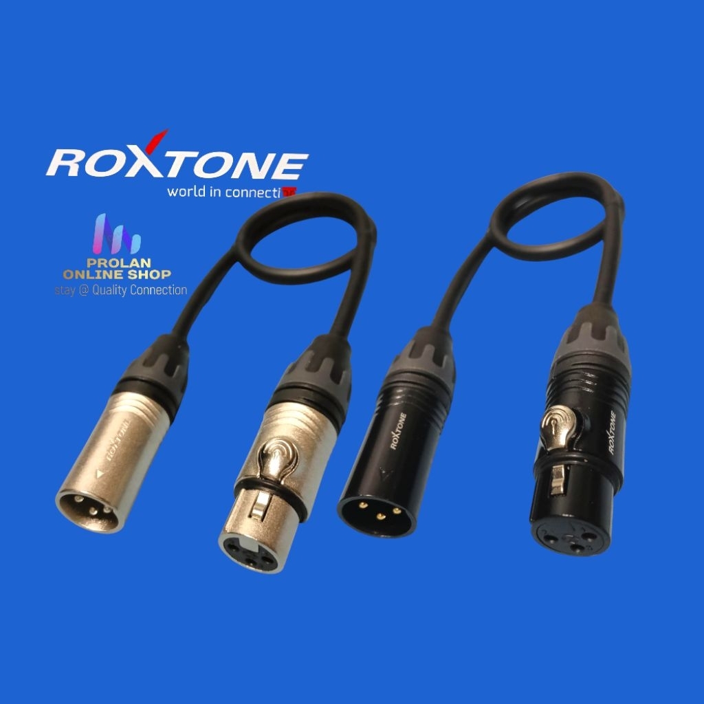 Roxtone XLR FEMALE to XLR MALE ( X Premium series ) | Shopee Philippines