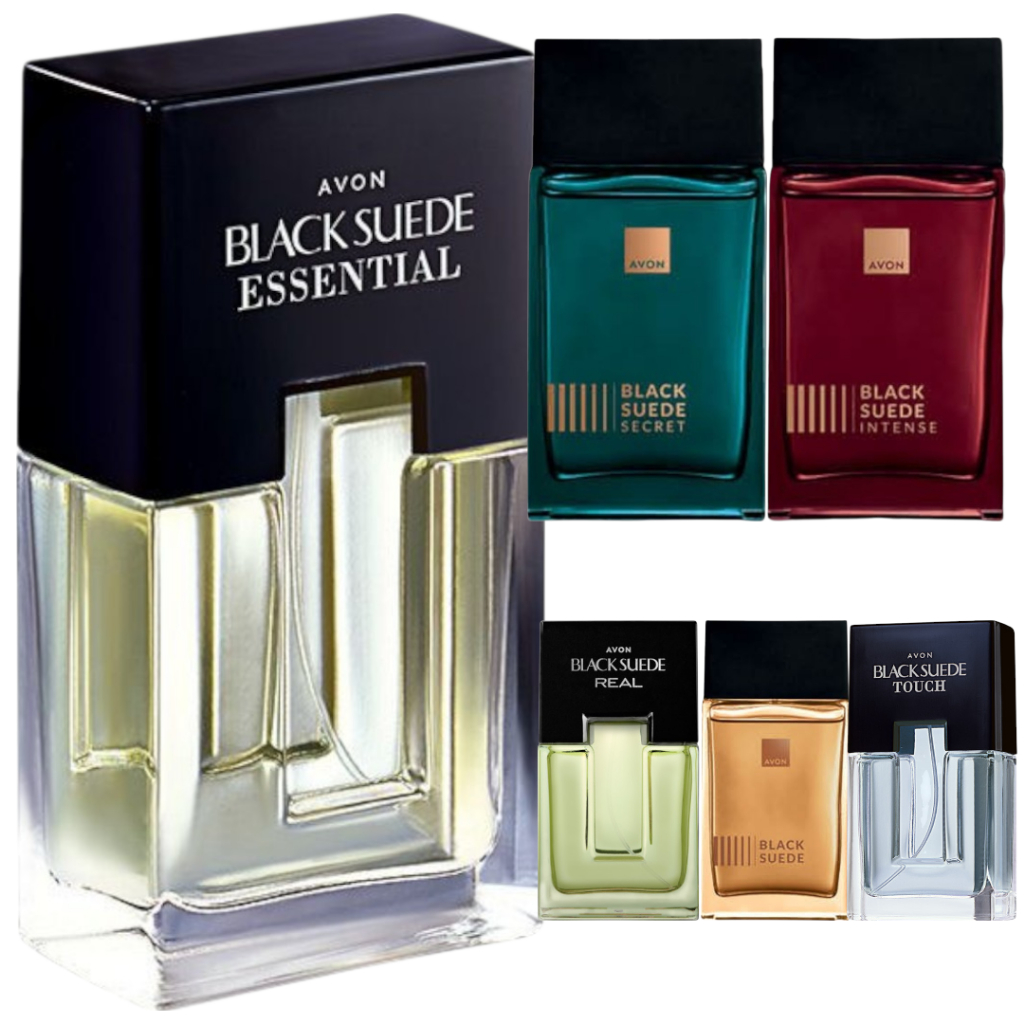 Coffret Cadeau BLACK SUEDE ESSENTIAL AVON Pour Homme - 2 Produits (eau De Toilette 75ml + Déo Bille) + Sac Cadeau - Neuf