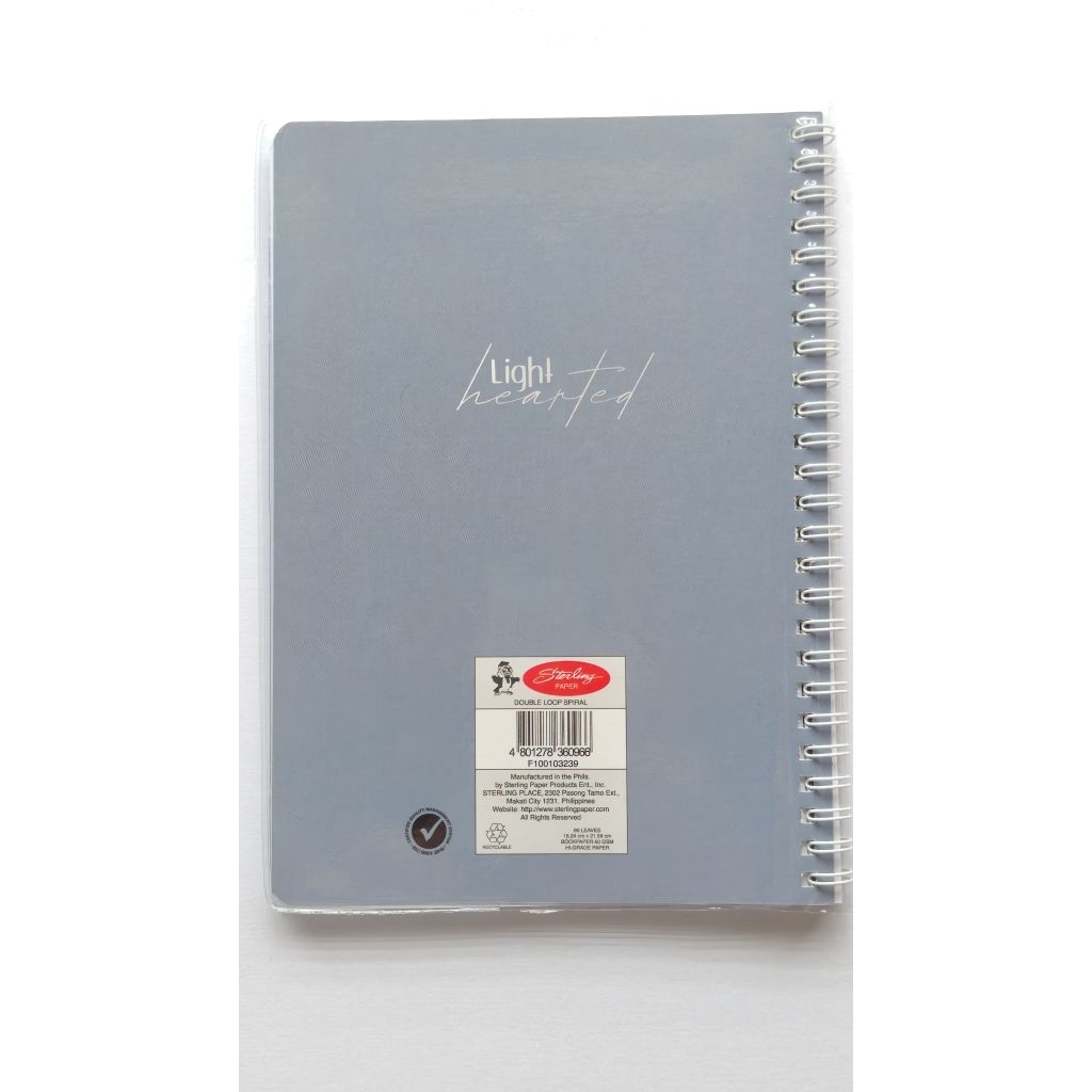 Sterling Spiral Notebook Light Hearted Pastel Cover 6x8.5 Inch 80 Lvs ...
