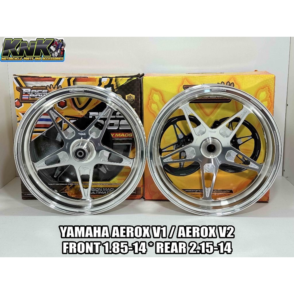 RACE POWER CNC MAGS 14s 5 SPOKES FOR YAMAHA AEROX V1 AEROX V2 100% ...