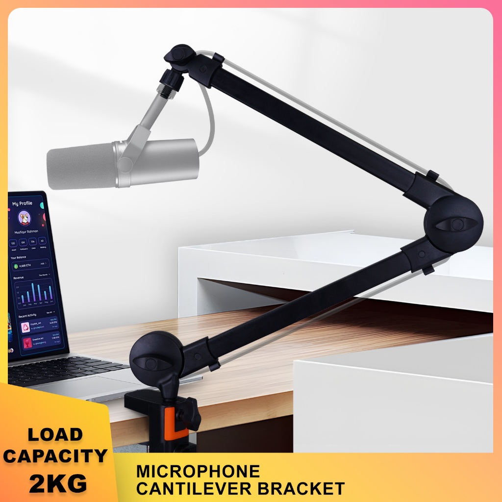 Microphone Stand Heavy-Duty Microphone Desktop Arm Stand All-in-One Kit ...