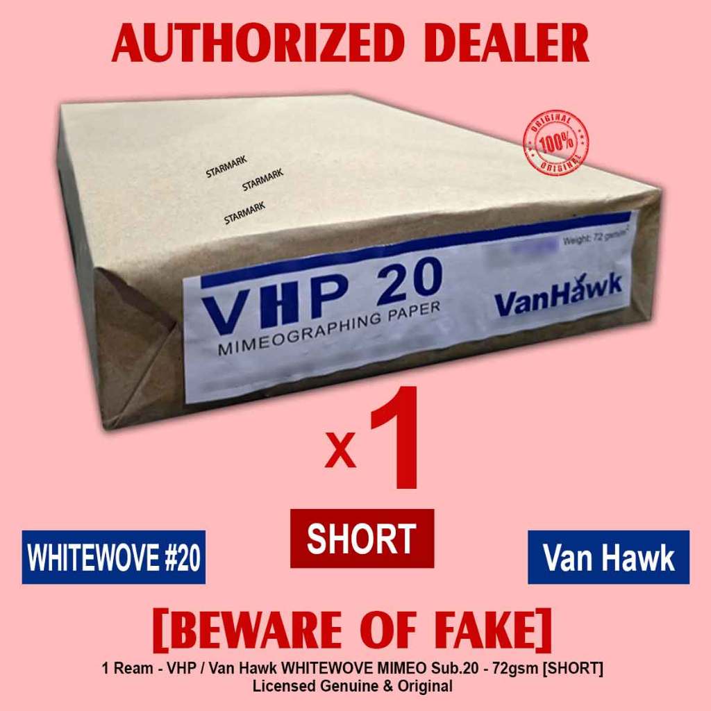 Van Hawk WHITEWOVE MIMEO Sub 20 SHORT VHP 20 Whitewove Mimeo Paper ...