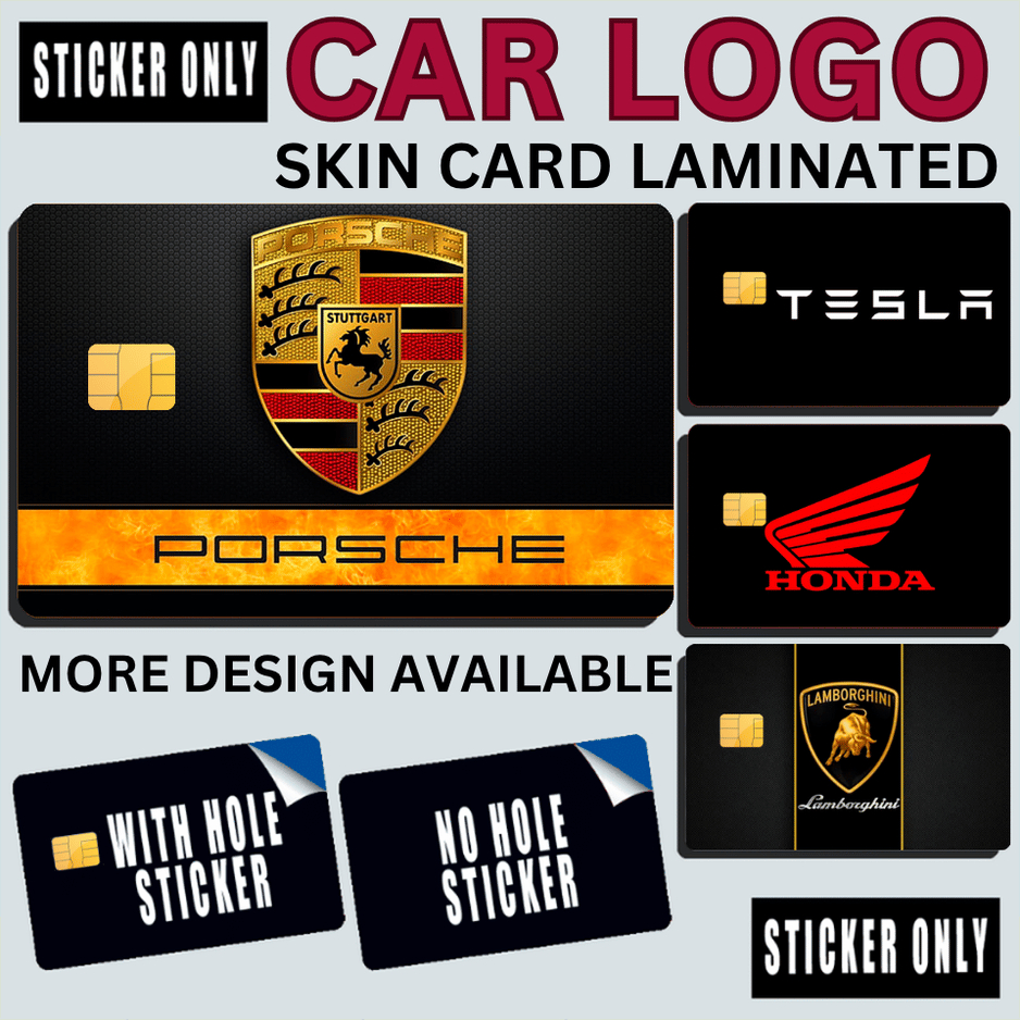 CAR LOGO - STICKER SKIN CARD FOR ATM, CREDIT, DEBIT , BEEP CARD ...