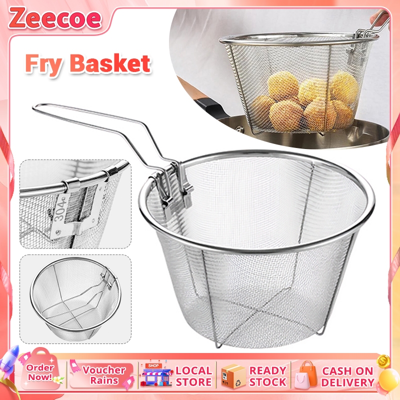 French Chip Frying Strainer Basket Stainless Steel Deep Fry Basket ...